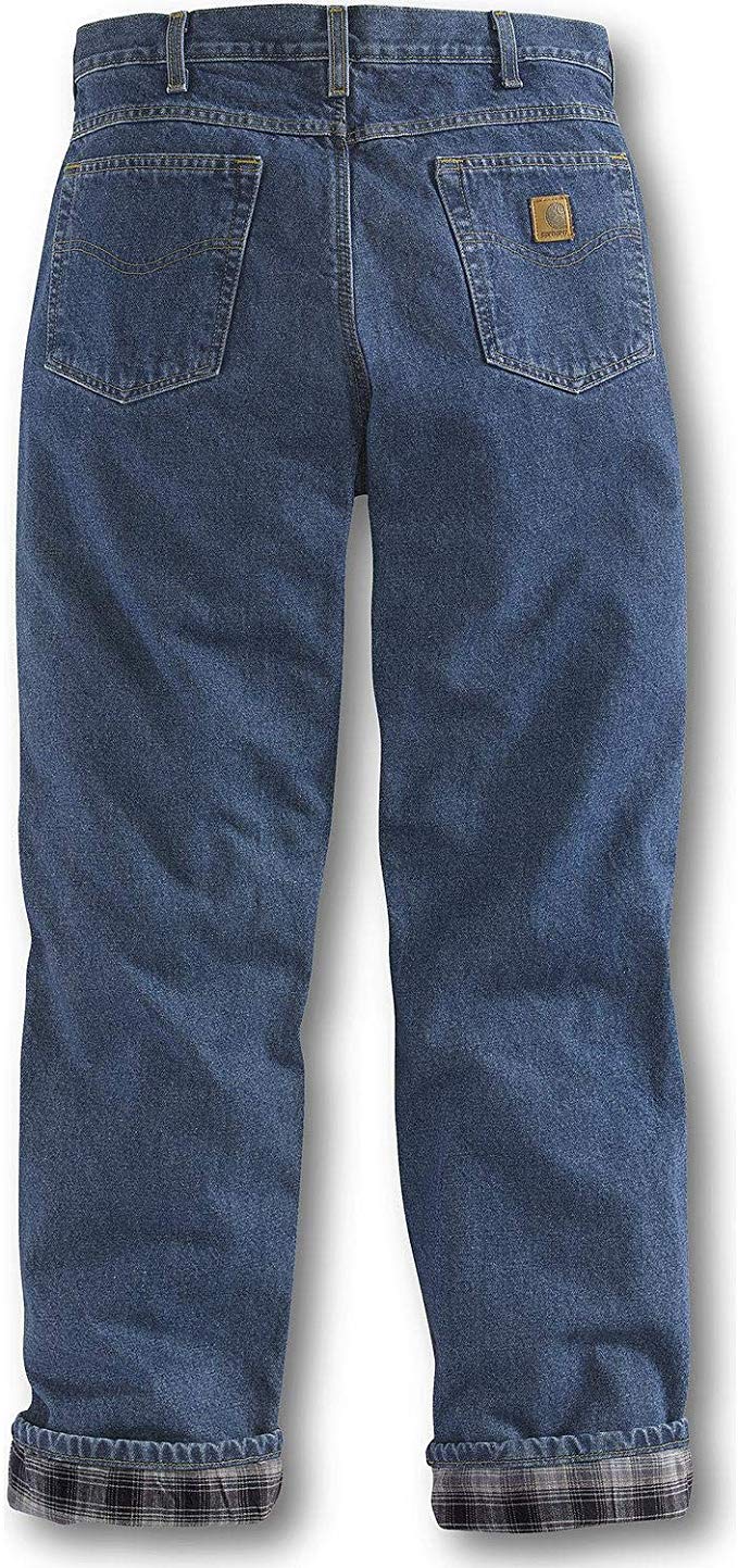 Carhartt Men's Relaxed Fit Straight Leg Flannel Lined Jean