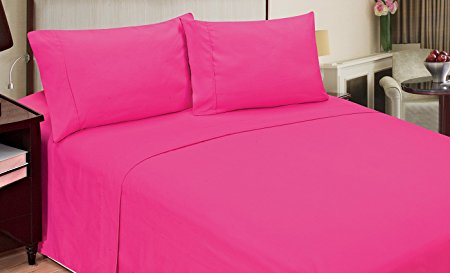 Home Dynamix Jill Morgan Fashion 3 Piece Solid Sheet Set, Twin, Pink