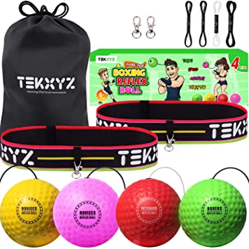 TEKXYZ Boxing Reflex Ball Family Pack