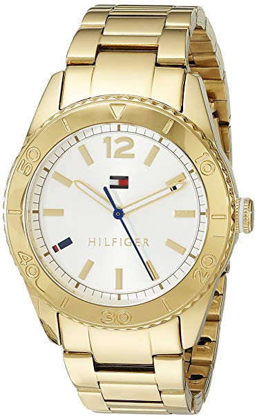 Tommy Hilfiger Women's 1781268 Casual Sport Analog Display Quartz Gold Watch