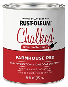 Rust-Oleum 329211 Chalked Ultra Matte Paint, 30 oz, Farmhouse Red