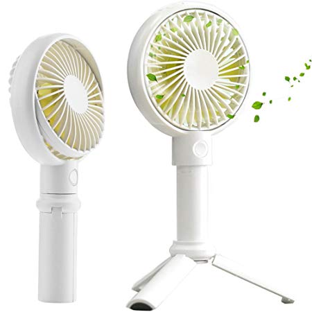 Handheld Fan, Benks Mini Portable Rechargeable Fan Personal USB Cooling Fan Summer Desktop Fan with 13-Hours MAX Battery Operated for Travel Office Camping Boating Fishing 3 Speeds (3350mAh-White)