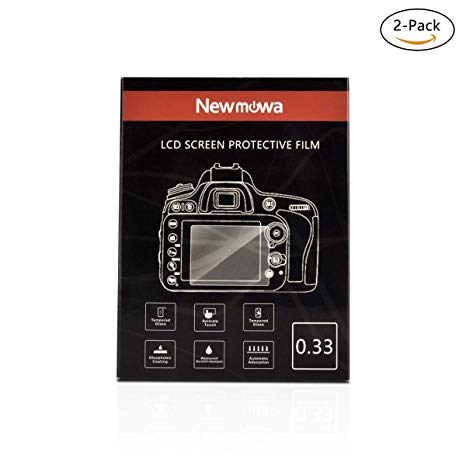 Newmowa Screen Protector for Fujifilm X-A3 X-A5 X-A10 X-T1 X-T2 and Panasonic Lumix DC-GH5, 9H Hardness Waterproof Anti-Scratch Anti-Fingerprint Tempered Glass Screen Protector for DSLR Camera