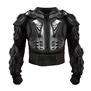 Motorcycle Full Body Armor Protective Jacket ATV Guard Shirt Gear Jacket Armor Pro Street Motocross Protector with Back Protection Men Women for Off-Road Racing Dirt Bike Skiing Skating Black M
