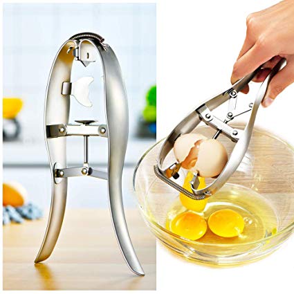 ETAOLINE Stainless Steel Egg Opener Eggshell Cutter Cracker, Dishwasher Safe, Kitchen Gadget Baking Tool