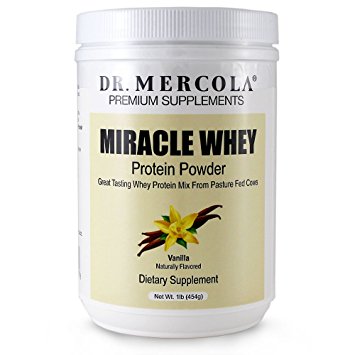 Dr. Mercola Miracle Whey Vanilla Protein Powder - Great Tasting Whey Protein Mix - Naturally Flavored And Colored - Certified GMO, Pesticide, and Chemical-Free - 1 lb Jar