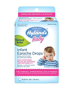 Hyland's Baby Infant Earache Drops, Safe and Natural Ear Pain and Irritability Relief for Babies, 0.33 Ounce