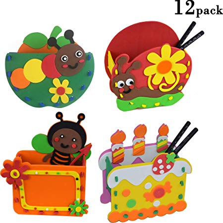 3D Craft Kits Party Favor for Kids Goodie Bags 12 PACK (Pen Holder)