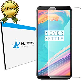 OnePlus 5T Screen Protector [2 Pack] [Case Friendly] AUNEOS Tempered Glass Screen Protector for OnePlus 5T [HD Clarity] [High Sensitivity] HD 0.20mm Glass Protector for OnePlus 5T (OnePlus5T, 2Pack)