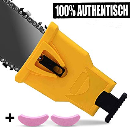 Anddicek Chainsaw Teeth Sharpener, Universal Chainsaw Sharpener Fast Sharp Sharpening Stone Grinder Tool Fit for 14” 16” 18” 20” Two Hole Chain Saw Blade Sharpener