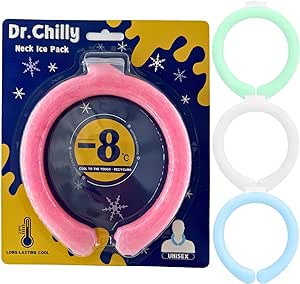 Generic Dr Chilly Ice Ring,Neck Ice Pack,Reusable Wearable Neck Cooler Body Cooling Products for Indoor Outdoor Summer Hot Weather (Pink)