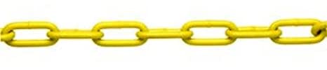 ASC MC187216025 Low Carbon Steel Straight Link Coil Chain, Polycoated Yellow, 2/0 Trade, 1/8" Diameter x 25' Length, 520 lbs Working Load Limit