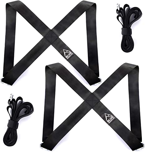 Blue Mountain / Reinforced PRO 2-Person Lifting &Moving Straps / Carry, Lift Heavy Objects / 200KG