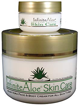 Infinite Aloe Skin Care Cream, Original Scent, 8oz. Jar ** (Plus a Bonus 0.5 oz InfiniteAloe Travel Jar) **