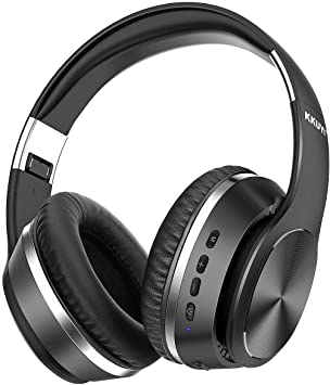 Noise Cancelling Headphones, KKUYI ANC Bluetooth Headphones Over Ear, Wireless Headphones Foldable Headset with Mic, Hi-Fi Deep Bass, 25 Hrs Playtime, Soft Protein Earpads