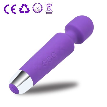 Waterproof Massager,Shmily 20-Frequency Vibration ,Strong Motor, Mute ,Powerful,Rechargeable (Purple)