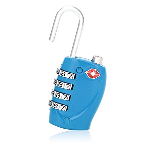 1 Pack TSA Approved Travel Combination Luggage Lock for Suitcase Blue
