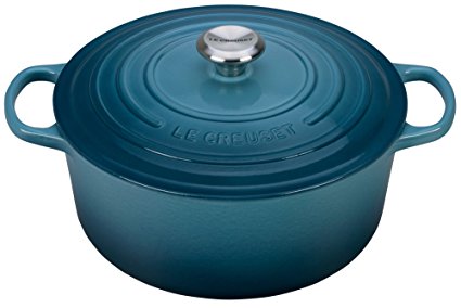 Le Creuset Signature Enameled Cast-Iron 7-1/4-Quart Round French (Dutch) Oven, Marine