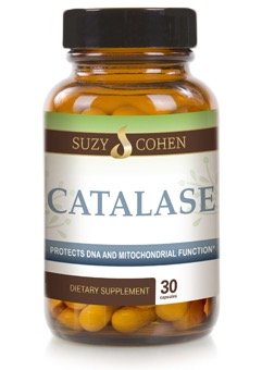 Catalase 500mg Supplement - Potent Antioxidant to Neutralize Hydrogen Peroxide - By Suzy Cohen, RPh