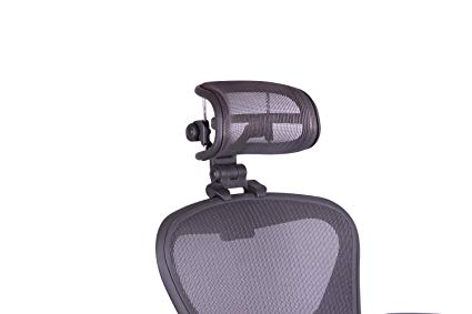 The Original Headrest for The Herman Miller Aeron Chair H3 Carbon | Colors and Mesh Match Remastered Aeron Chair 2017 and Newer Models