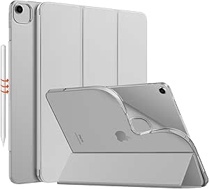 MoKo for iPad Air 13 inch Case M2 2024, iPad Air 13 Case with Soft Translucent Frosted TPU Back Cover, Slim Smart Folio Protective iPad Air 13" Case, iPad Air 13 inch Cover, Light Gray