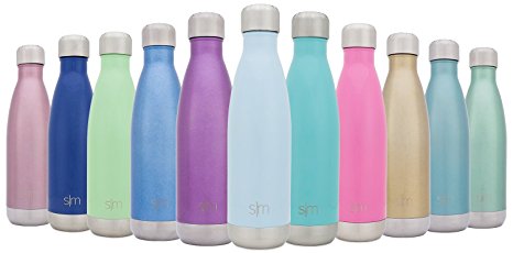 Simple Modern Vacuum Insulated Stainless Steel Wave Bottle, 17 Ounces