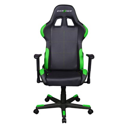 DXRacer Formula Series DOH/FD99/NE Racing Bucket Seat Office Chair Computer Seat Gaming Chair DXRACER Ergonomic Desk Chair Rocker (Black/Green)