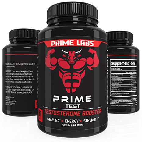 Prime Labs Men’s Testosterone Supplement (60 Caplets) – Natural Stamina, Endurance and Strength Booster – Fortifies Metabolism and Sexual Libido – Promotes Healthy Weight Loss and Fat Burning