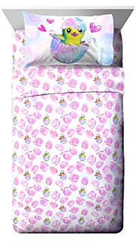 Jay Franco Hatchimals 3 Piece Twin Sheet Set -Super Soft Kid’s Bedding Features Hatchimal Characters - Fade Resistant Polyester Microfiber Sheets (Official Hatchimals Product)