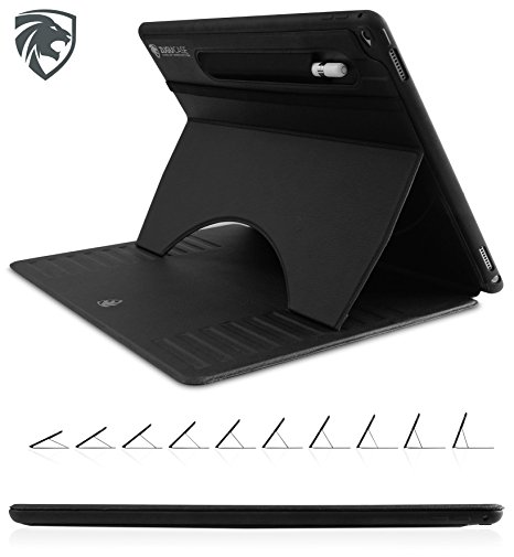 ZUGU CASE - iPad Pro 12.9 Case Prodigy Exec - Thin & Protective - Wake / Sleep Cover   Amazing Stand - Black - Formerly ZooGue