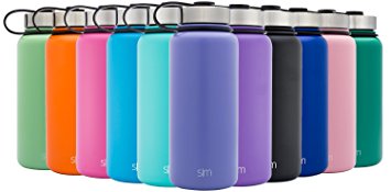 Simple Modern 32oz Vacuum Insulated Stainless Steel Water Bottle - Summit Wide Mouth Thermos Travel Mug - Double Walled Flask - Powder Coated Hydro Canteen