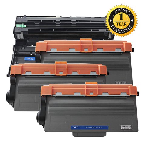 INK E-SALE 1 Pack Brother DR720 Drum Unit   3 Pack Brother TN750/TN720 Toner Cartridge Compatible for Brother DCP-8110DN/DCP-8150DN/DCP-8155DN, HL-5440D/HL-5450DN/HL-5470DW/HL-5470DWT/HL-6180DWT, MFC-8510DW/MFC-8710DW/MFC-8910DW/MFC-8950DTW/MFC-8950DW Series