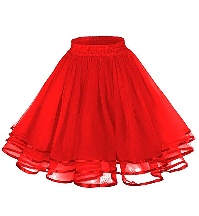 LaceLady Women's Vintage Petticoat Tutu Underskirt Crinoline Dance Slip Belt