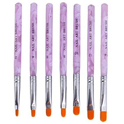 7 X Acrylic UV Gel Nail False Tips Builder Brush Pen
