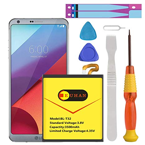 LG G6 Battery, (Upgraded) Euhan 3500mAh Li-Polymer Battery BL-T32 Replacement for LG G6 (H870 H871 H872 LS993 VS998) with Repair Screwdriver Tools | G6 Battery Replacement Kit