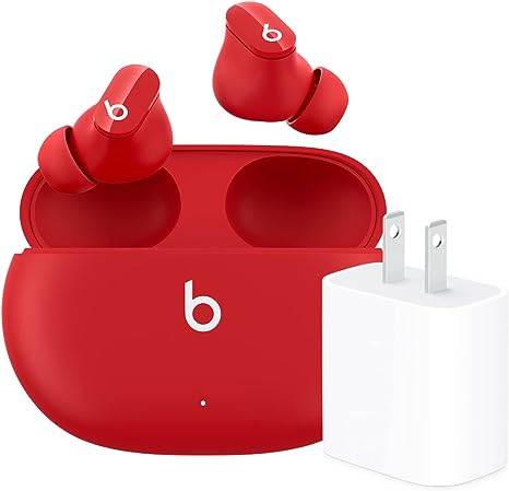 Beats Studio Buds in Red with Apple 20W USB-C Power Adapter