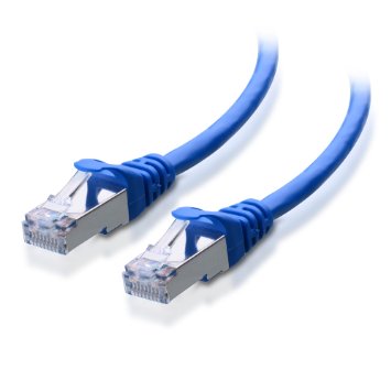 Cable Matters Cat6a Snagless Shielded SSTPSFTP Ethernet Patch Cable in Blue 50 Feet