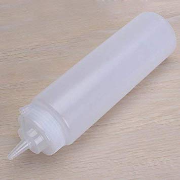 Sonline White Plastic Sauce Squeeze Bottle Dispenser - 24oz