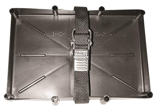 T-H Marine NBH-24-SSC-DP Battery Holder Tray with Stainless Steel Buckle, 24 Series