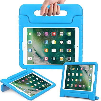 AVAWO New iPad 9.7 2017 Model Kids Case - Light Weight Shock Proof Convertible Handle Stand Friendly Kids Case for Apple iPad 9.7-inch 2017 Latest Gen / iPad Air / iPad Air 2 Tablet - Blue