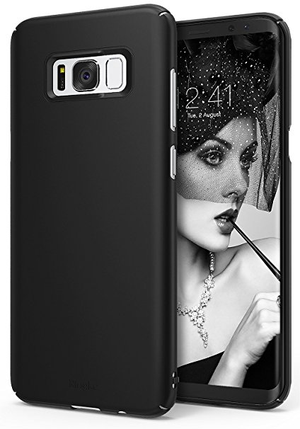 Galaxy S8 Plus Case, Ringke [SLIM] Dazzling Slender Laser Precision Cutouts Fashionable and Classy Superior Steadfast Bolstered PC Hard Skin Cover for Samsung Galaxy S8 Plus - SF Black
