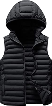 Panegy Men's Winter Warm Hooded Vest Outerwear Sleeveless Jacket