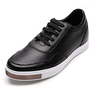 CHAMARIPA Men's Invisible Height Increasing Elevator Shoes-Breathable Mesh Leather Sneakers-2.36 Inches Taller H71C26K175D