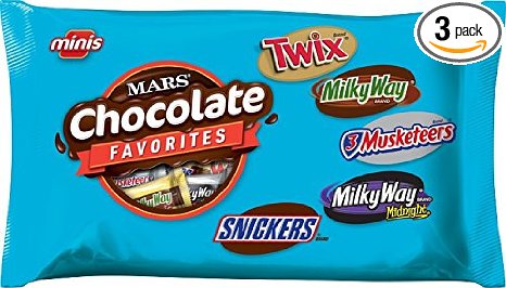 MARS Chocolate Minis Size Candy Variety Mix 17.5-Ounce Bag (Pack of 3)
