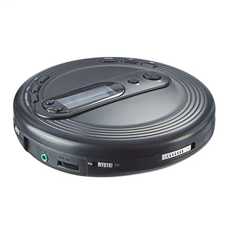 ONN Portable CD Player with FM Radio and Anti-Skip Protection, Black (Non-Retail Packaging)