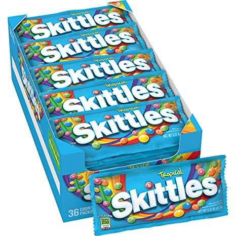 Skittles Tropical Candy, 2.17 ounce (36 Single Packs)
