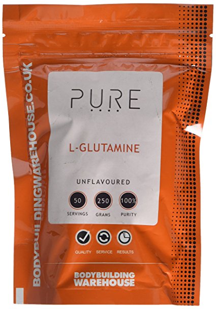 Bodybuilding Warehouse Pure L-Glutamine Powder Unflavoured 250 g