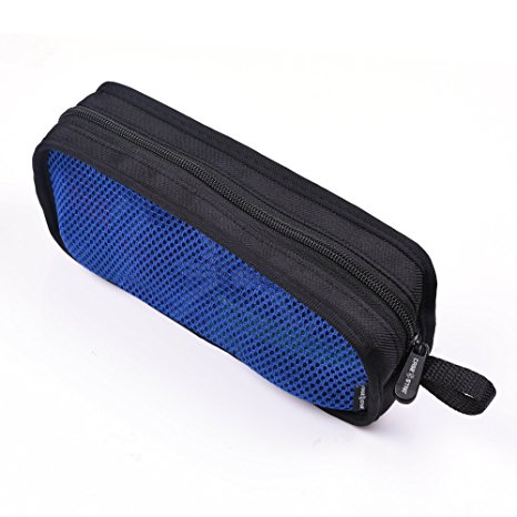 Case Star ® Travel Organizer Carrying Zipper Mesh Case for Laptop GOgroove FlexSMART Bluetooth Transmitter Adaptor HDMI VGA Line Cable OTG Cord