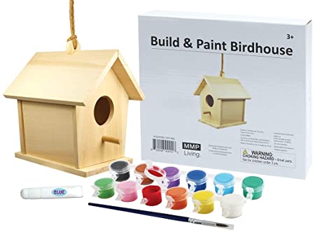 MMP Living Build and Paint Birdhouse with 12 Paints - PYO DIY