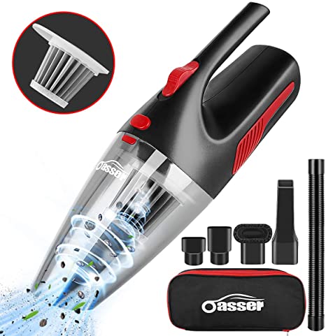 Oasser Hand Vacuum Cordless Handheld Vacuum Portable Wet Dry Vacuum Cleaner for Car Home with Stainless Steel Filter 2200mAh Lithium Battery 100W 4500PA V1